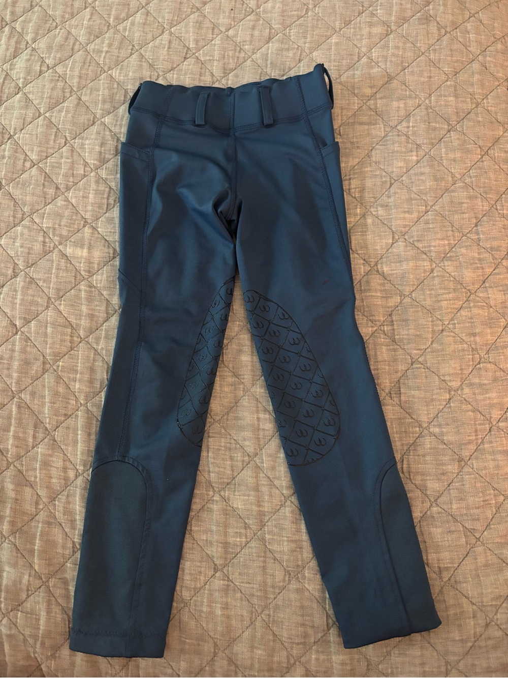 Ovation Children's Navy Riding Leggings with Silicone Knee Grip